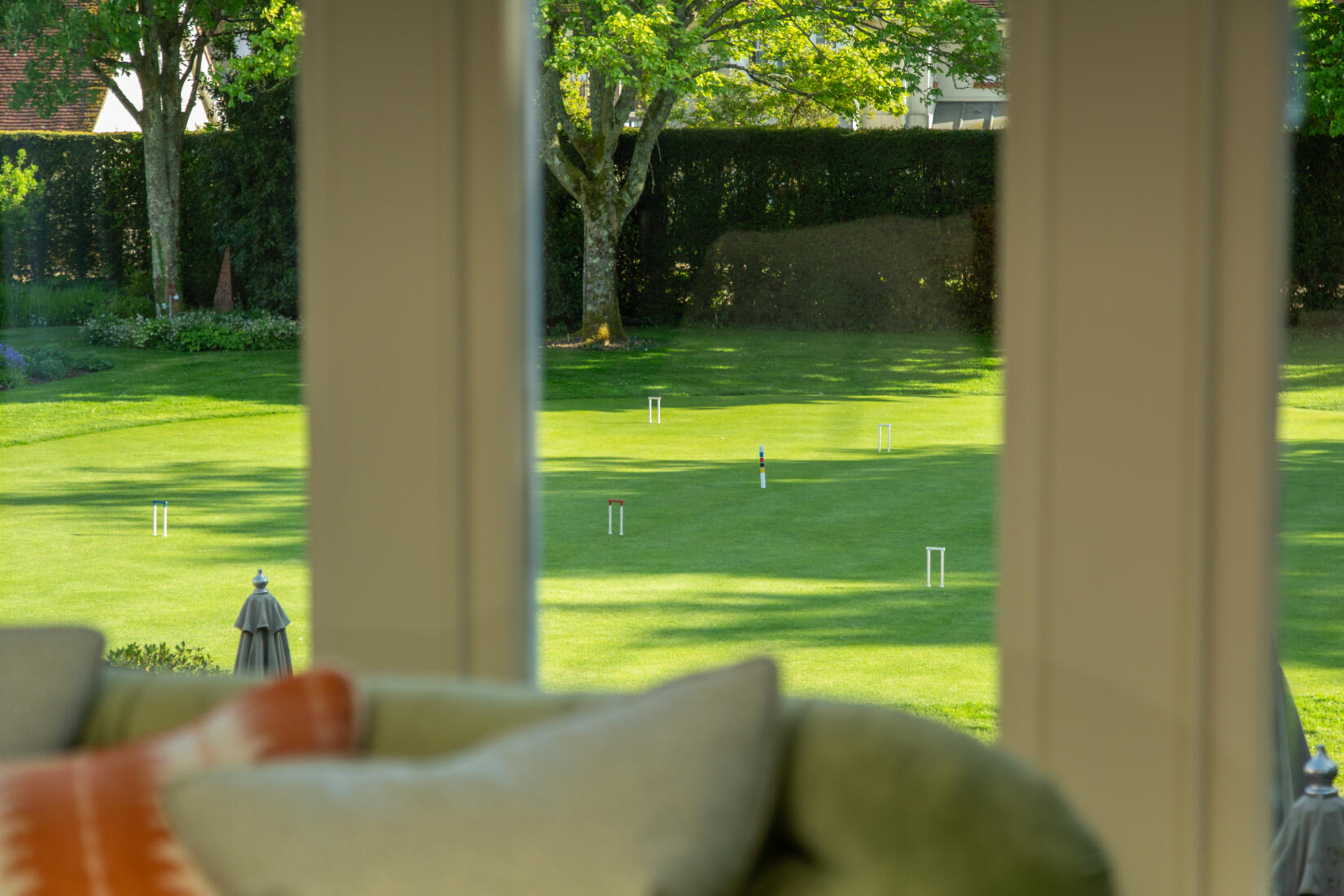 An image of the croquet lawn