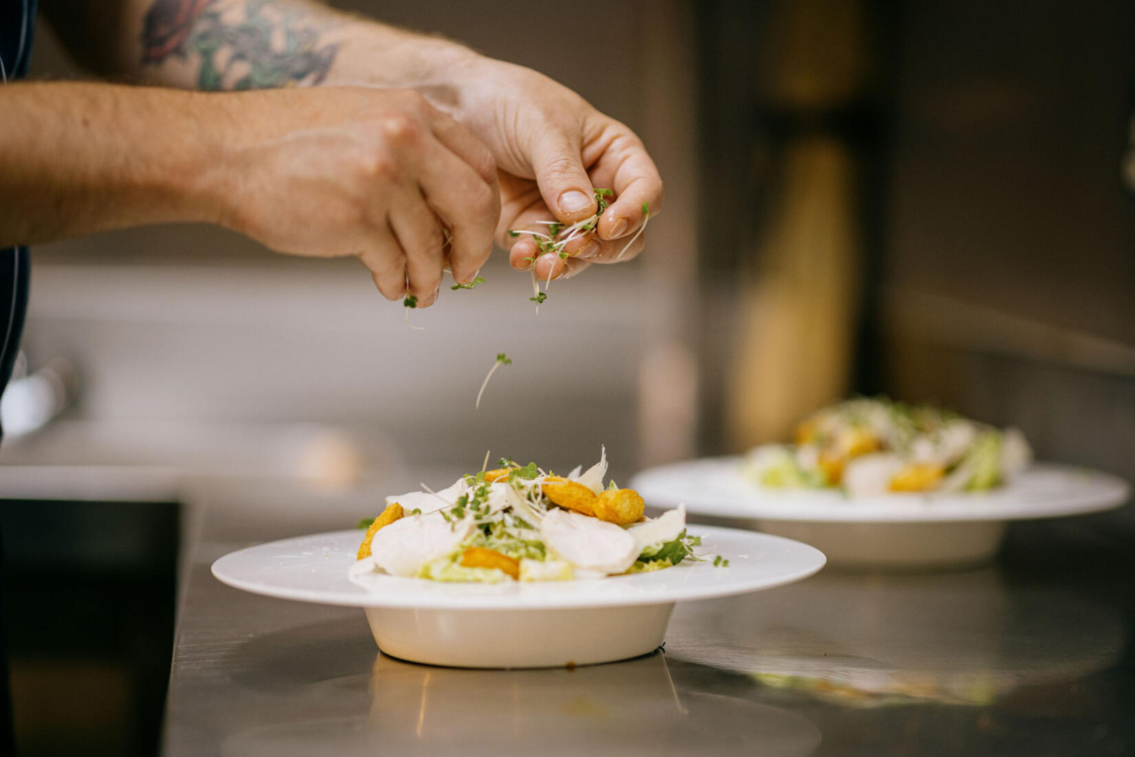 An image of the chefs preparing a meal