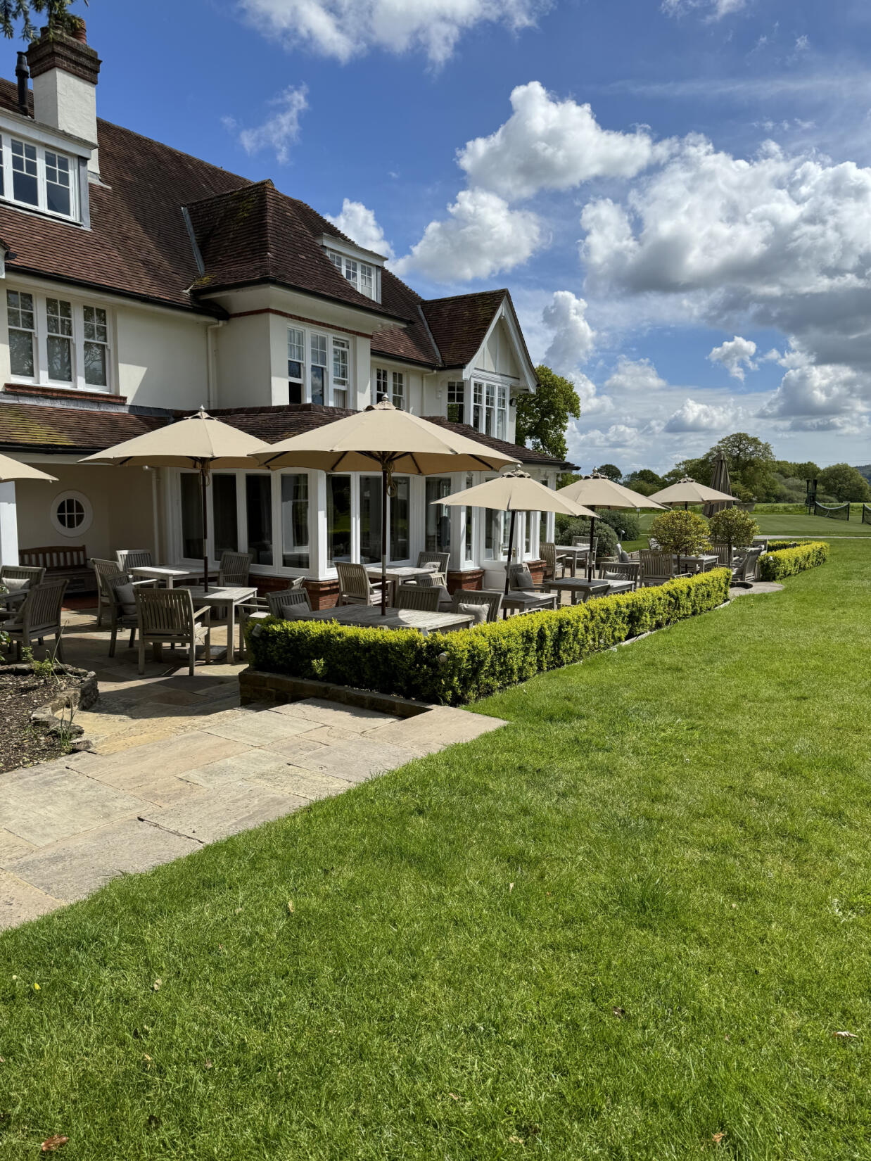 An image of the back of the main house seating