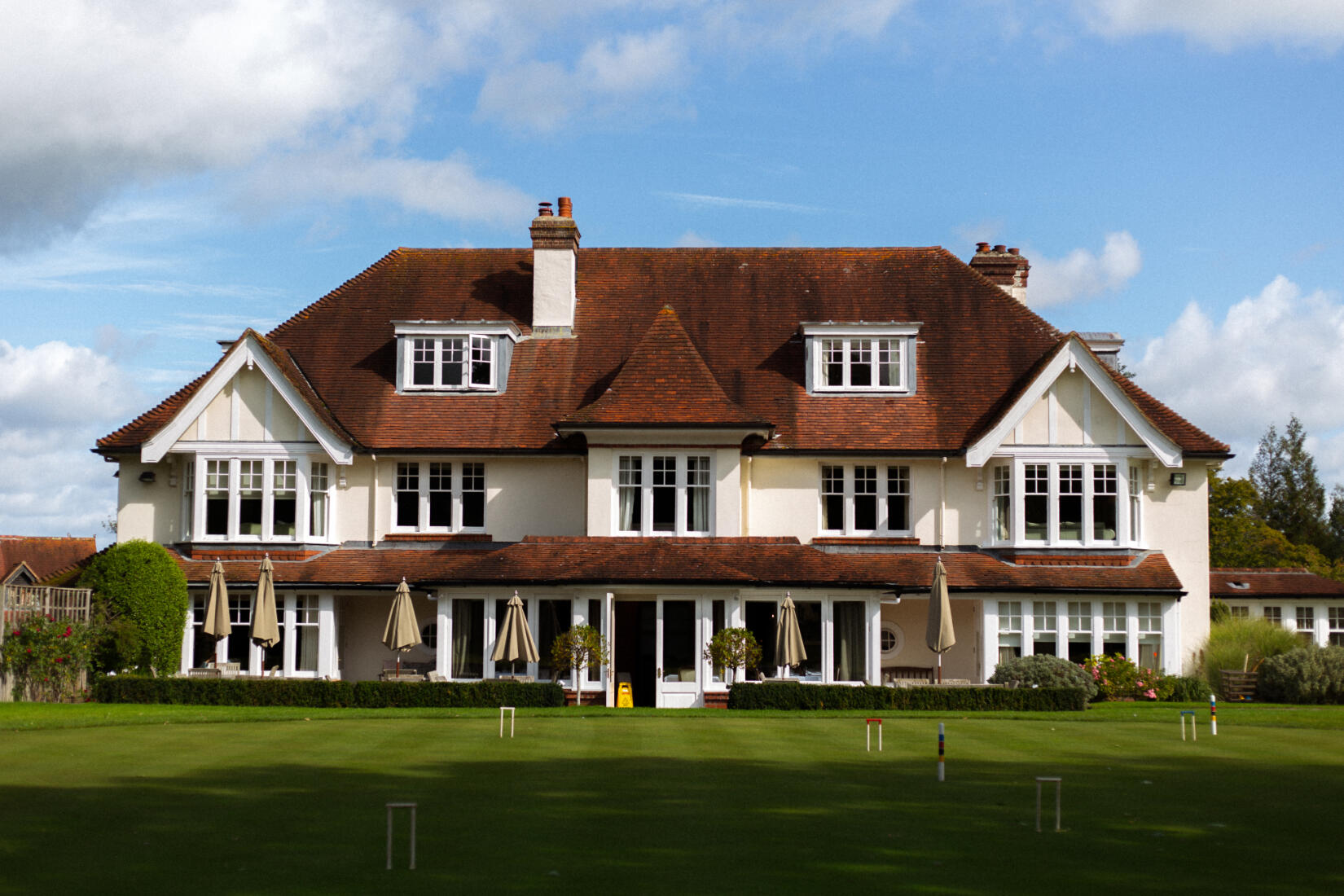 An exterior shot of the main entrance