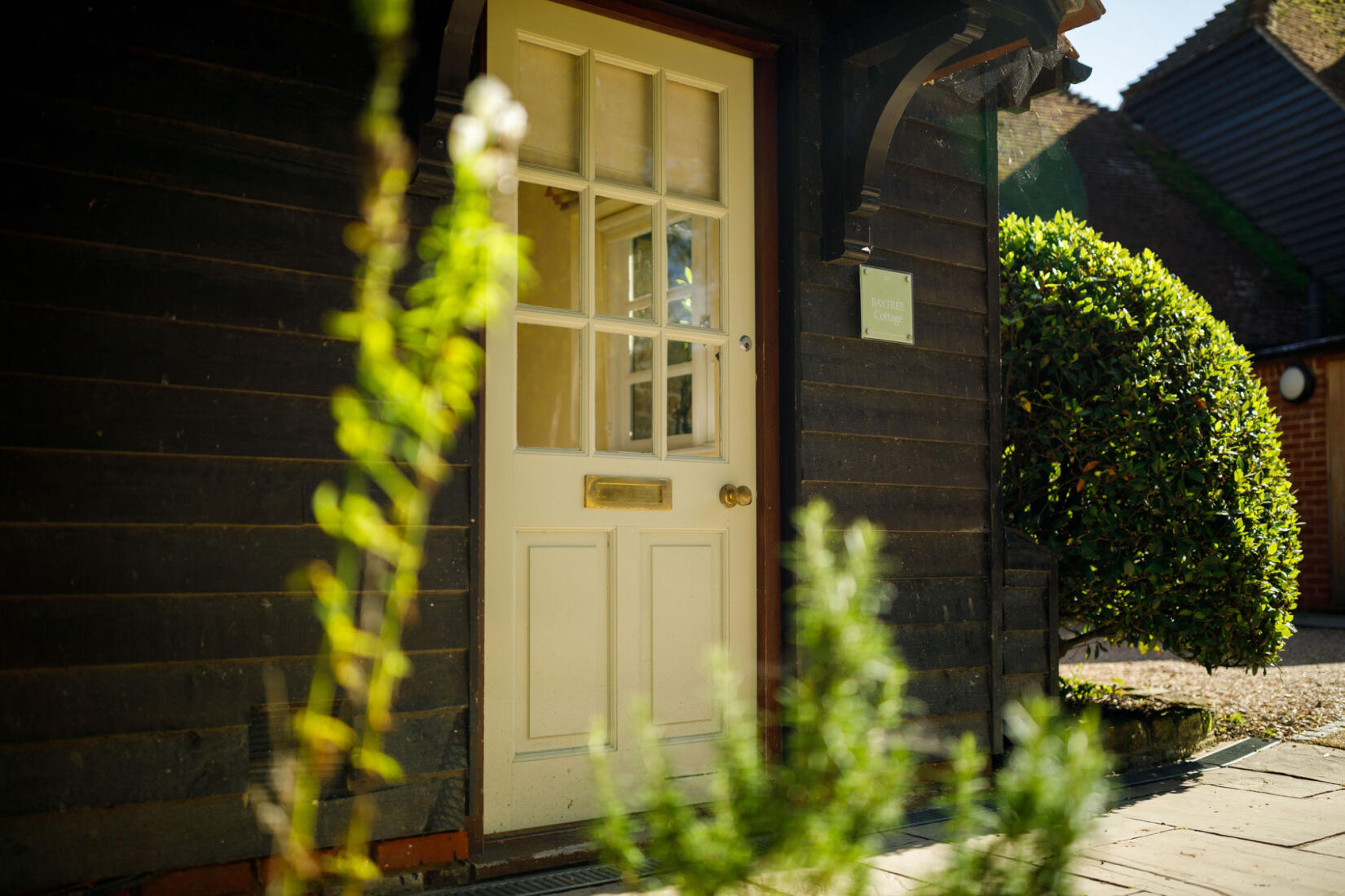 A image of the cottage entrance from outside