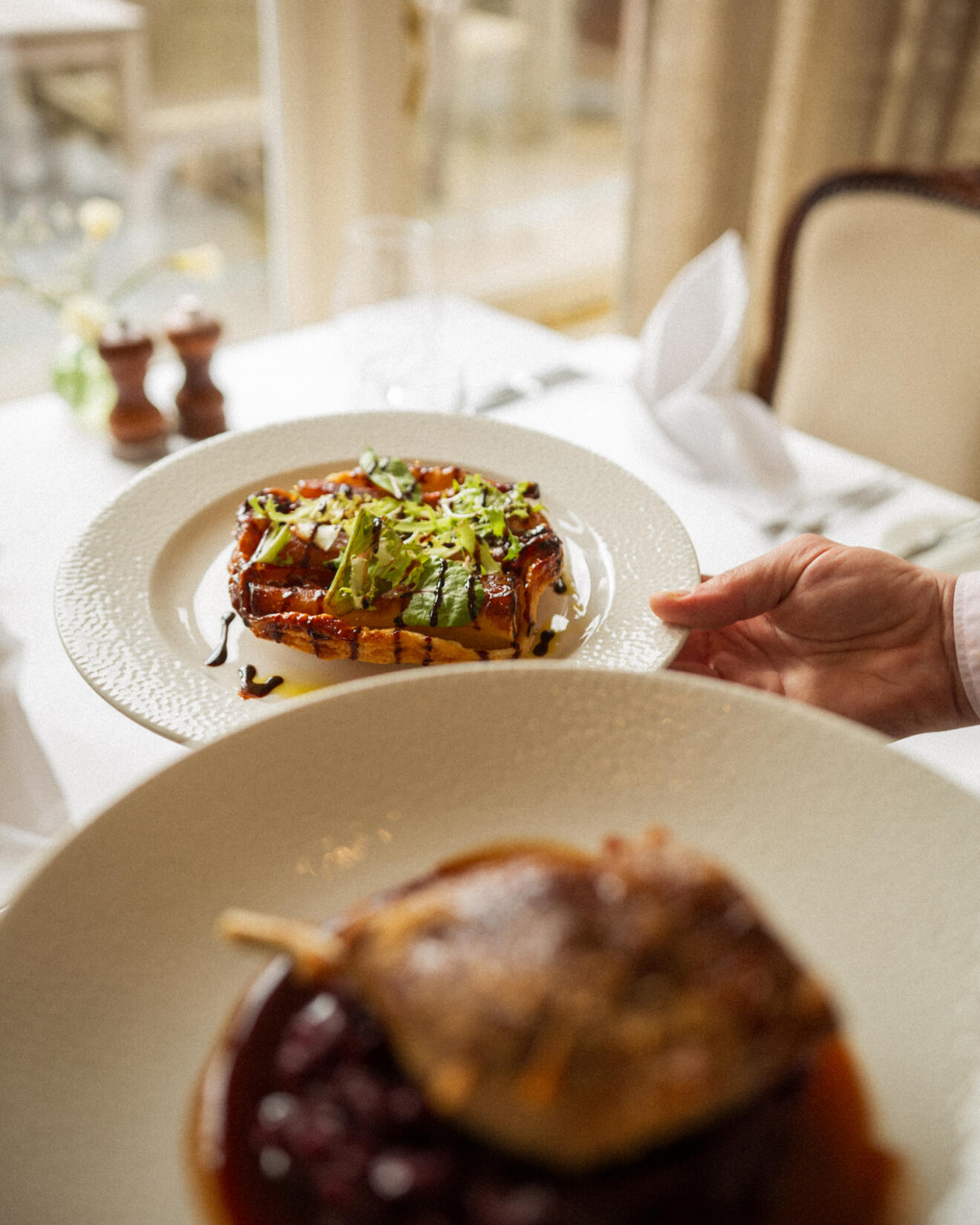 An image of some of the fine dining meals