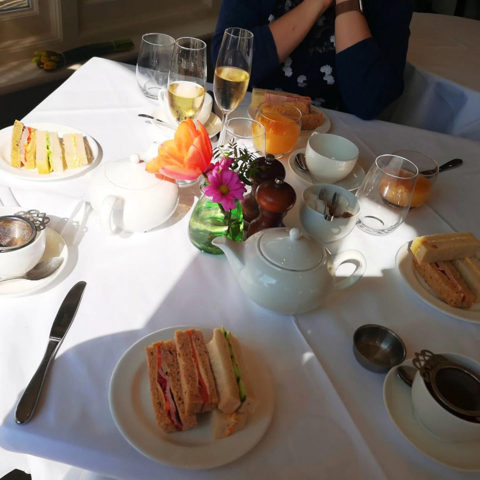 An image of a guests breakfast table
