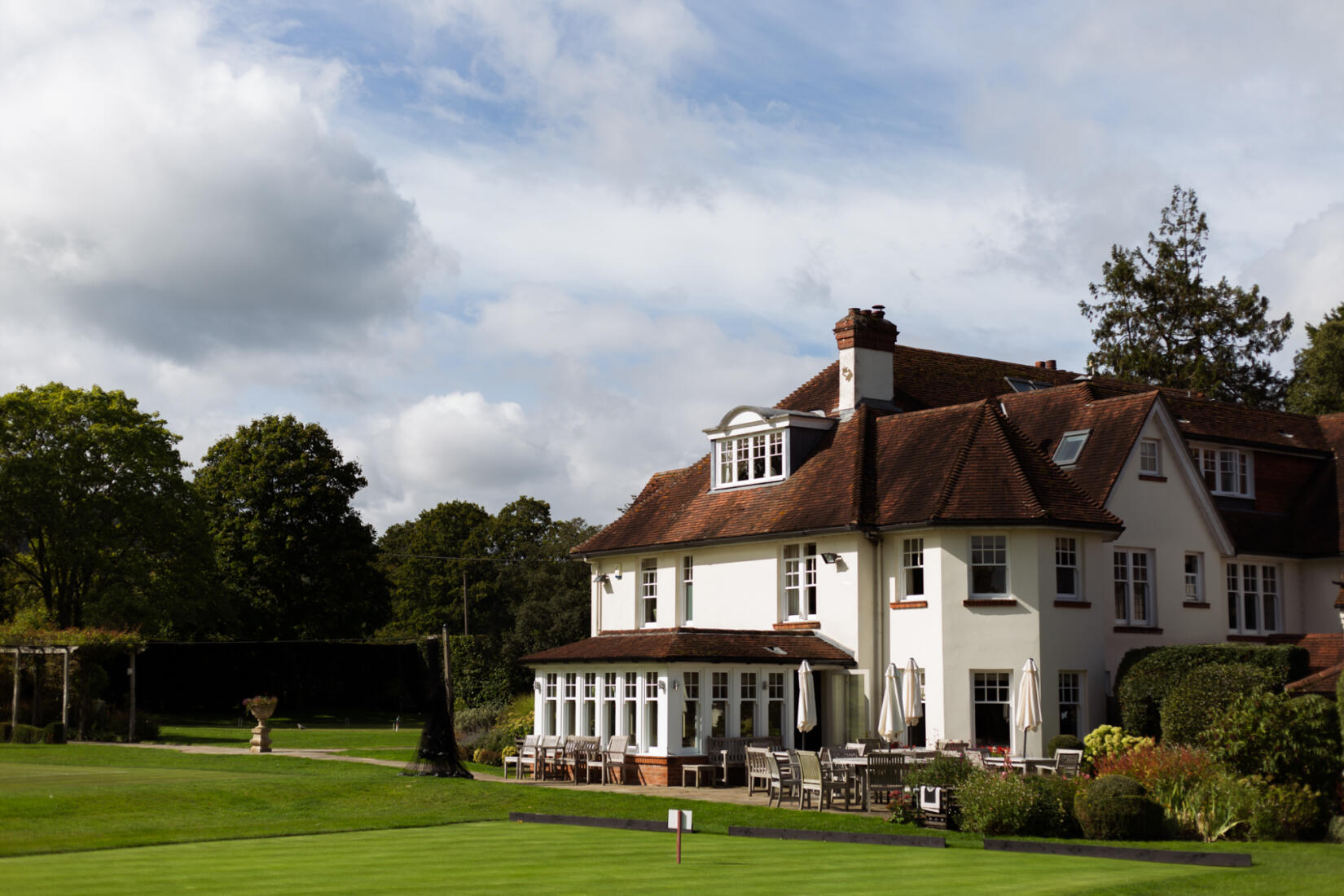 An image of the main house and grounds