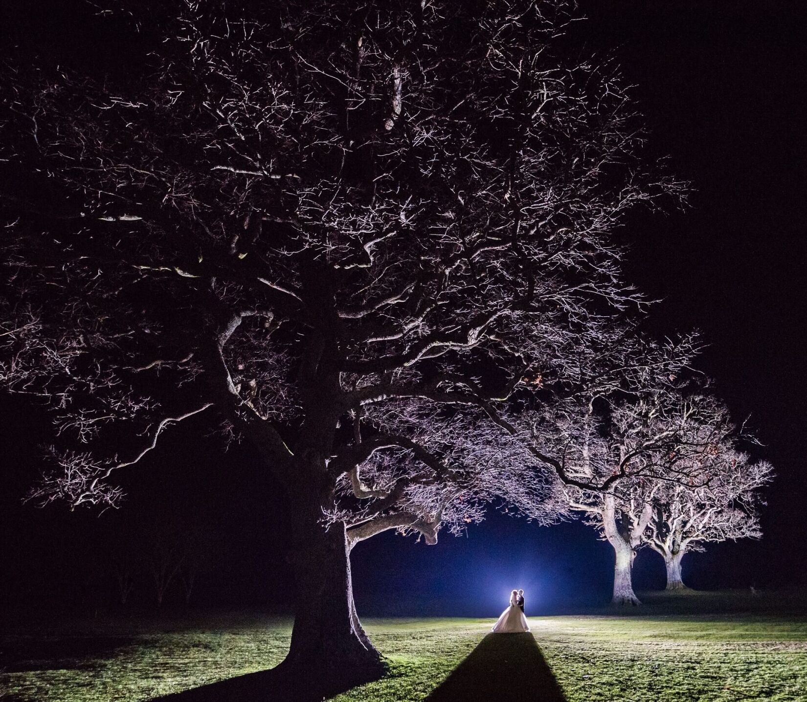 Bride and Groom at night