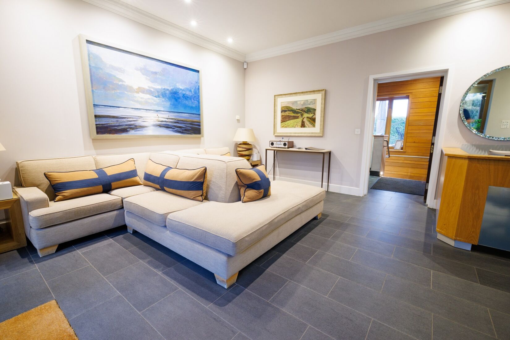 Bedroom setting blue